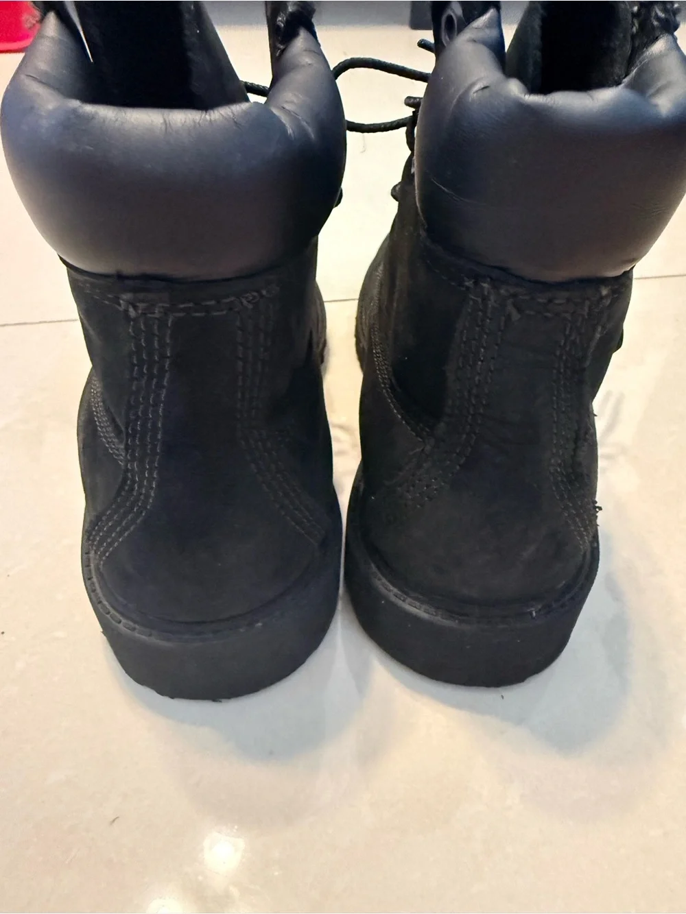 GRADE SCHOOL big kids black TIMBERLAND PREMIUM 6-INCH WATERPROOF BOOT Size 3.5Y